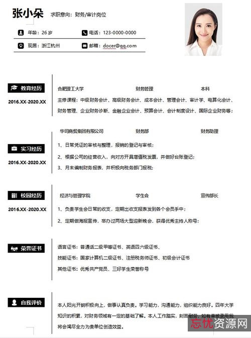 各行业各类型超多精品简历