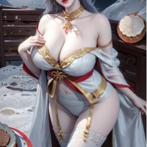 玉兔小舞国漫AI94三人游长卷6.9g丰盈