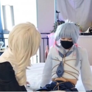 果橙子伪娘双人戏2.19G原神cos超会玩