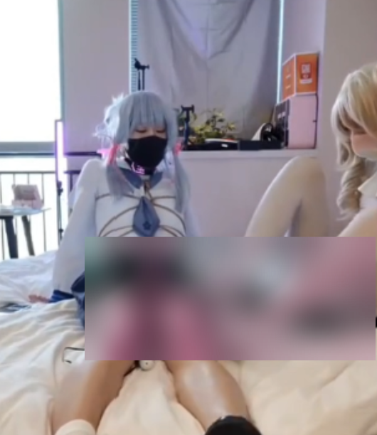 果橙子伪娘双人戏2.19G原神cos超会玩